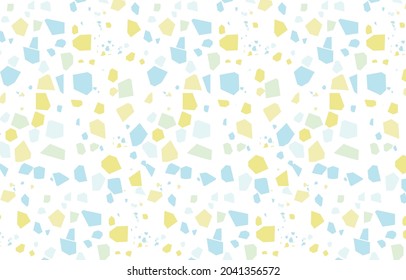 Blue-green, yellow terracotta tile pattern background