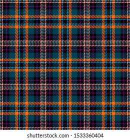 Blue-Green,Black,Orange,Purple,Blue and Pink Tartan Plaid Scottish Seamless Pattern. Texture from tartan, plaid, tablecloths, shirts, clothes, dresses, bedding, blankets and other textile.