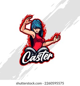 The Blue-Haired Witch Cast a Spell Mascot