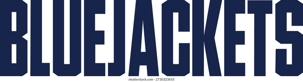 Bluejackets text for t shirt print 