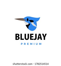 Bluejay Flat Logo Vector Icon Illustration