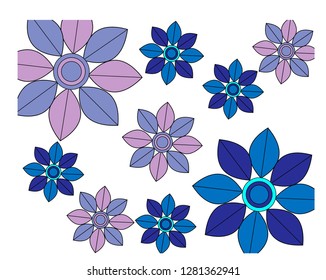 blue-lilac flowers pattern