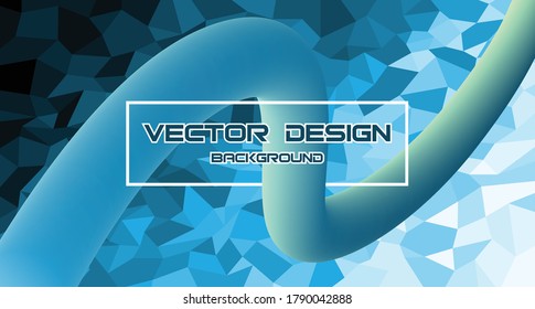 Fondo de polígono de gradiente azul y azul con espacio de caja de texto, diseño vectorial, banner para publicidad. Antecedentes abstractos.