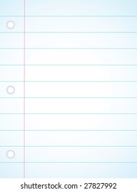 Blue-Lined Paper vector illustration