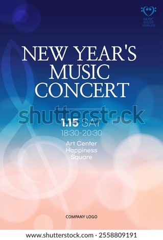 Blue-lit music poster background image