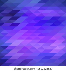 Blue-magenta geometric triangular background with gradient. New design for your business cards, invitations, calendars, ad, banners, posters, presentations, print, flyers Vector illustration