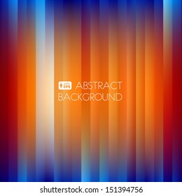 Blue-Orange Abstract Striped Background. Vector Illustration.