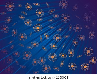 Blue-orange solar abstract.