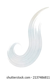 blue,pink curl brush lined strokes vector illustration