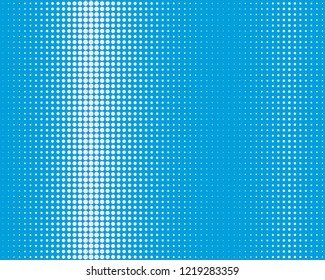 Blue-pink halftone background. Digital gradient. Abstract backdrop with circles, point, dots. Dotted pattern. Futuristic panel Vector illustration