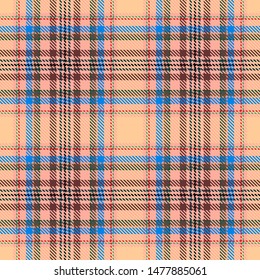 Blue,Pink,Beige and Brown Tartan Plaid Scottish Seamless Pattern. Texture from tartan, plaid, tablecloths, shirts, clothes, dresses, bedding, blankets and other textile.