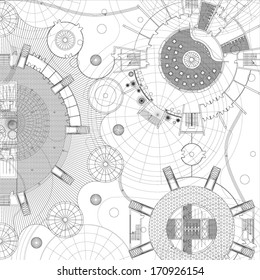 Blueprint. Architectural background.