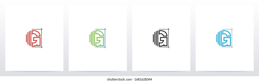  Blueprint Architecture Style Letter Logo Design G