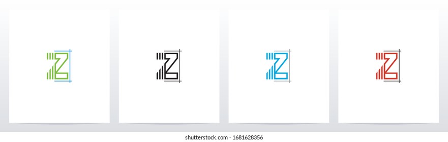  Blueprint Architecture Style Letter Logo Design Z