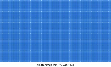 Blueprint backdrop. Measurement grid, engineer sheet and blue paper for architectural drawings vector background. Industrial paper with grid, technical sheet of paper for construction project