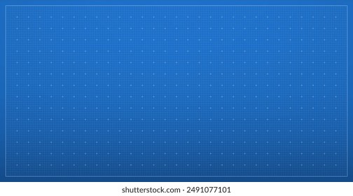 Blueprint background. Blue line empty grid architecture backdrop. Technical industrial concept illustration.
