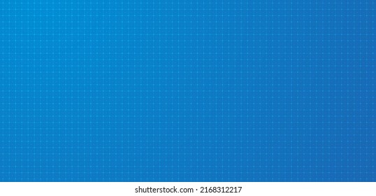 Blueprint Background. Blue Lined Architecture Backdrop. Technical Industrial Concept. Wide Wallpaper. Empty Grid Vector Template. svg