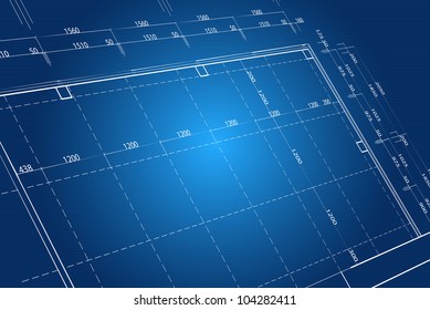 Blueprint background concept - vector in blue color