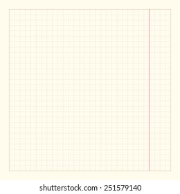 Blueprint background texture with red stripe. Vector technical paper