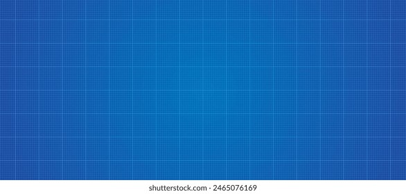 Blueprint background vector illustration. Blank grid paper sheet for technology and architecture projects.