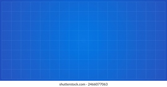 Blueprint background vector illustration. Blank grid paper sheet for technology and architecture projects.