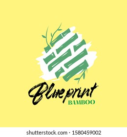 Blueprint from Bamboo design illustration vector