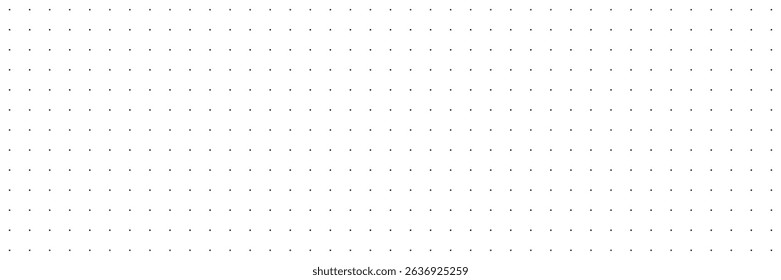 Blueprint black graph background with dot grid texture. Minimalistic geometric vector banner for school, design template, memo.
