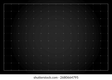 Gráfico em preto plano. Grade preta para gráficos de movimento, marcadores de rastreamento VFX e efeitos de vídeo. Ilustração de vetor.