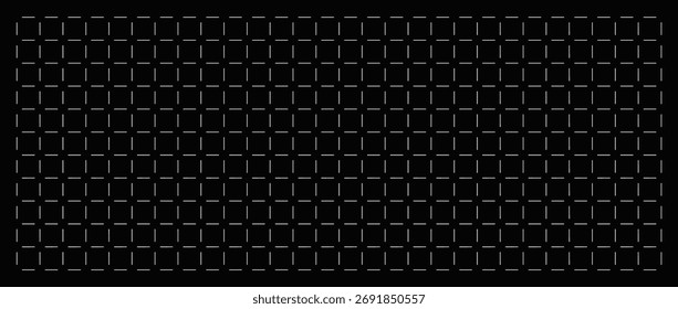 Gráfico em preto plano. Textura de grade para desenho de layout mecânico ou de engenharia. Padrão de bloco de anotações com espaço vazio. Ilustração de vetor.