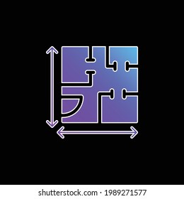 Icono de vector de gradiente azul de huella azul