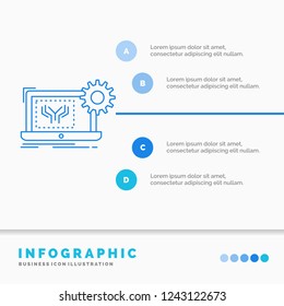 Blueprint, circuit, electronics, engineering, hardware Infographics Template for Website and Presentation. Line Blue icon infographic style vector illustration