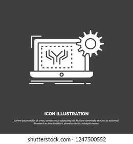 Blueprint, circuit, electronics, engineering, hardware Icon. glyph vector symbol for UI and UX, website or mobile application