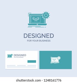 Blueprint, circuit, electronics, engineering, hardware Business Logo Glyph Icon Symbol for your business. Turquoise Business Cards with Brand logo template.
