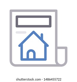 blueprint colour line vector icon
