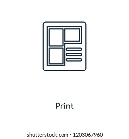 Blueprint concept line icon. Linear Blueprint concept outline symbol design. This simple element illustration can be used for web and mobile UI/UX.