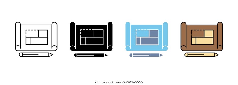 blueprint concept line icon. Simple element illustration.