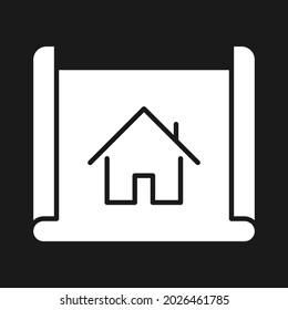Blueprint, constrction, home, map icon vector image. Can also be used for Navigation. Suitable for use on web apps, mobile apps and print media.