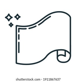Blueprint construction building house icon, concept engineering drawing plan flat line vector illustration, isolated on white. Technical arrangement tool.