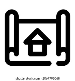plano para el icono de construcción lineal