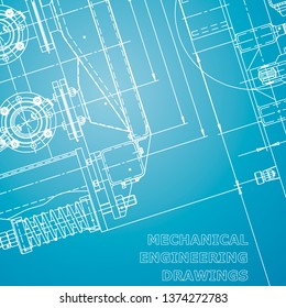 Blueprint. Corporate Identity. Blue and white Vector engineering illustration. Technical illustrations, back grounds