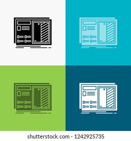 Blueprint, design, drawing, plan, prototype Icon Over Various Background. glyph style design, designed for web and app. Eps 10 vector illustration