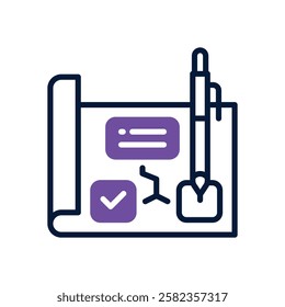 blueprint dual tone icon. vector icon for your website, mobile, presentation, and logo design.