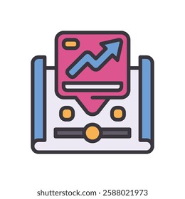 blueprint filled color icon. vector icon for your website, mobile, presentation, and logo design.