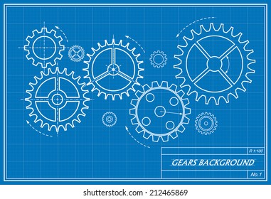 Blueprint Of Gears