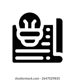 blueprint glyph icon. Strong and solid vector icon for websites, mobile interfaces, presentations, and visual branding. High quality and easy to edit.