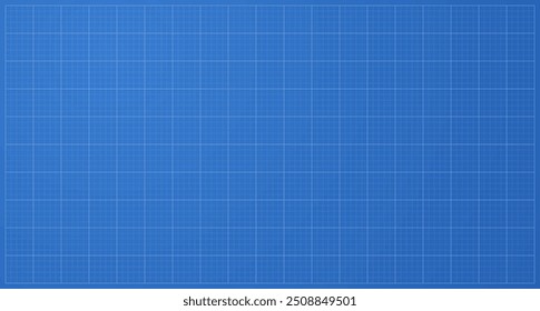 Blueprint graph paper background. Line grid pattern.