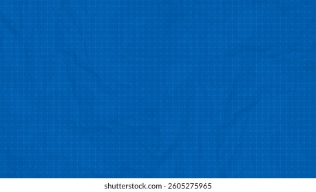 Blueprint graph paper background. Line grid pattern. Blank blue sheet of paper with grid. blueprint background template for engineering design drawing. Vector illustration.