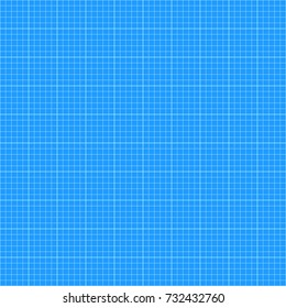 Blueprint Grid Seamless Pattern Texture Background. Vector Illustration