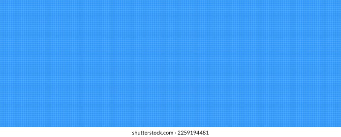 Blueprint grid sheet background. Checkered blank page texture for school or college notebook, office work, drafting, plotting, mechanics or architecting measuring, cutting mat. Vector illustration