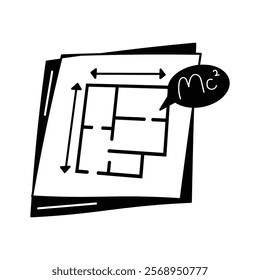 Blueprint of a house, representing construction and architectural plans
